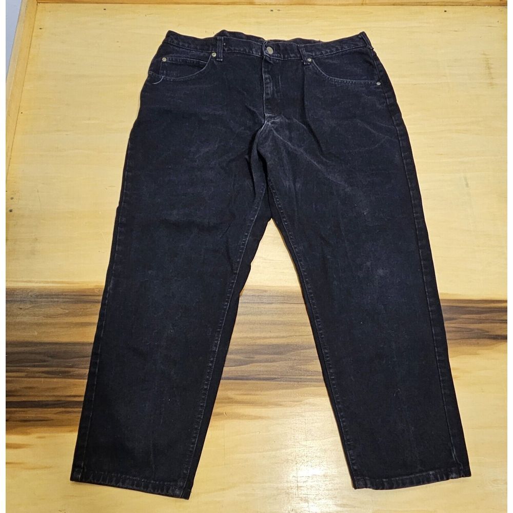 LL Bean Men's Double L Black Cotton Classic Fit Straight Leg Denim Jeans 44x29